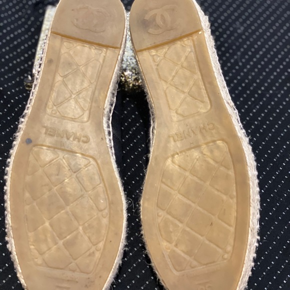 Chanel black satin espadrilles size 38 - Picture 7 of 9